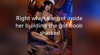 Right when she got inside her building she got boob sharked