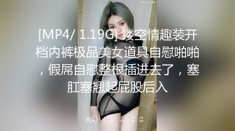 [MP4/ 1.19G] 镂空情趣装开档内裤极品美女道具自慰啪啪，假屌自慰整根插进去了，塞肛塞翘起屁股后入